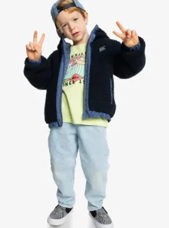 All Seas - Veste à capuche isolante réversible pour Garçon 2-7 ans