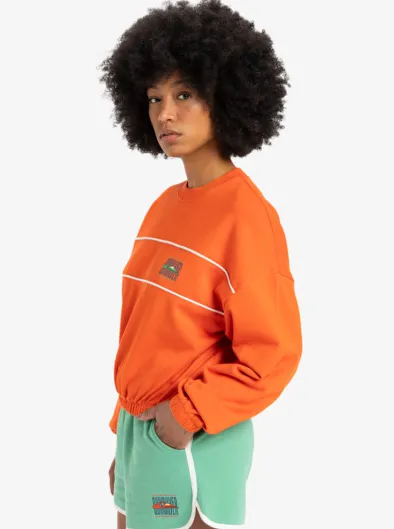 Crop Over - Sweat à col rond pour Femme