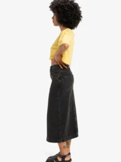 Long - Jupe midi en denim pour Femme