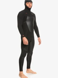 4/3mm Marathon Sessions - Combinaison de surf à capuche avec zip poitrine pour Homme