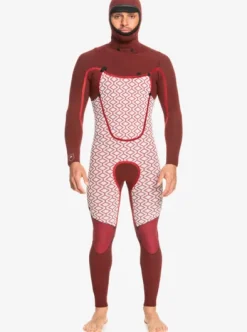 4/3mm Marathon Sessions - Combinaison de surf à capuche avec zip poitrine pour Homme