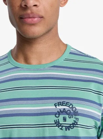 Tengha Stripe - Haut manches courtes en maille pour homme