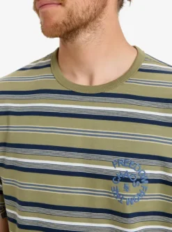 Tengha Stripe - Haut manches courtes en maille pour homme