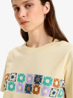 Tilebloom - T-shirt manches courtes sérigraphié pour Femme