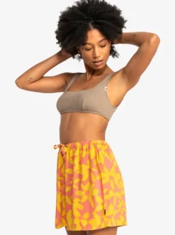 UNI - Short élastiqué en viscose pour Femme
